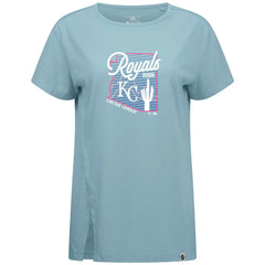 Kansas City Royals Levelwear Women's Influx Spring Training Sunrise Bold T-Shirt - Blue - MLB on Sale