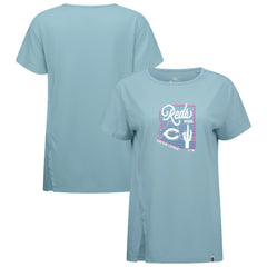 Cincinnati Reds Levelwear Women's Influx Spring Training Sunrise Bold T-Shirt - Blue - MLB on Sale