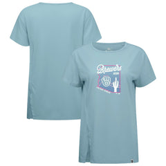 Milwaukee Brewers Levelwear Women's Influx Spring Training Sunrise Bold T-Shirt - Blue - MLB Sale