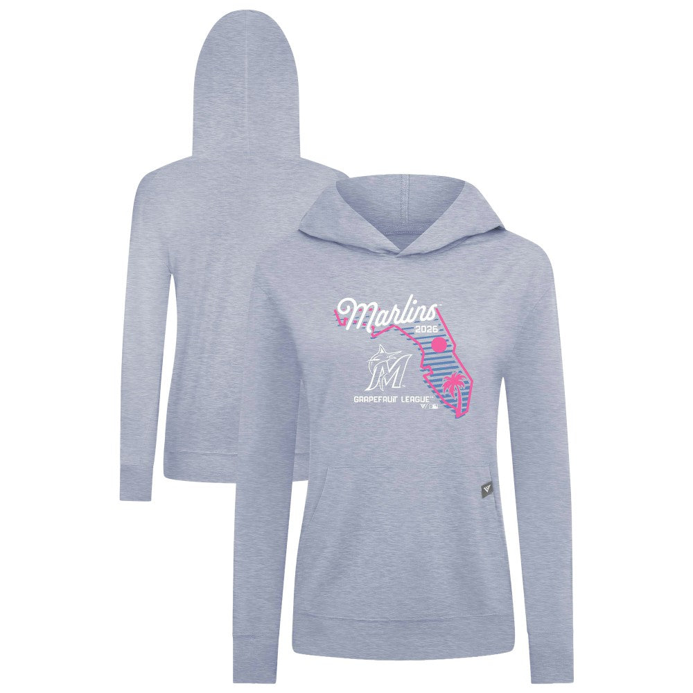 Miami Marlins Levelwear Women's Relay Spring Training Sunrise Bold Hoodie - Light Blue - MLB Sale