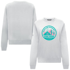 Cleveland Guardians Levelwear Women's Yvette Spring Training Badge Bold Sweatshirt - White - MLB Online