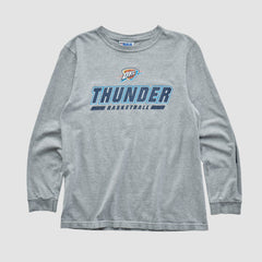 Oklahoma City Thunder NBA 2010s Long Sleeve T-shirt Heather Gray Vintage | Vintage