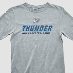 Oklahoma City Thunder NBA 2010s Long Sleeve T-shirt Heather Gray Vintage | Vintage