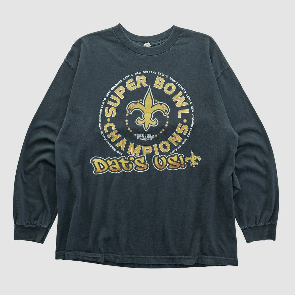 Fanatics New Orleans Saints Alstyle 2010 Long Sleeve T-shirt Black Vintage