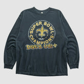 Fanatics New Orleans Saints Alstyle 2010 Long Sleeve T-shirt Black Vintage