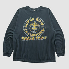 Fanatics New Orleans Saints Alstyle 2010 Long Sleeve T-shirt Black Vintage
