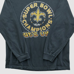 Fanatics New Orleans Saints Alstyle 2010 Long Sleeve T-shirt Black Vintage