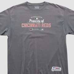 Cincinnati Reds Majestic 2000s T-shirt - Dark Heather Gray - Vintage - Fanatics Discount
