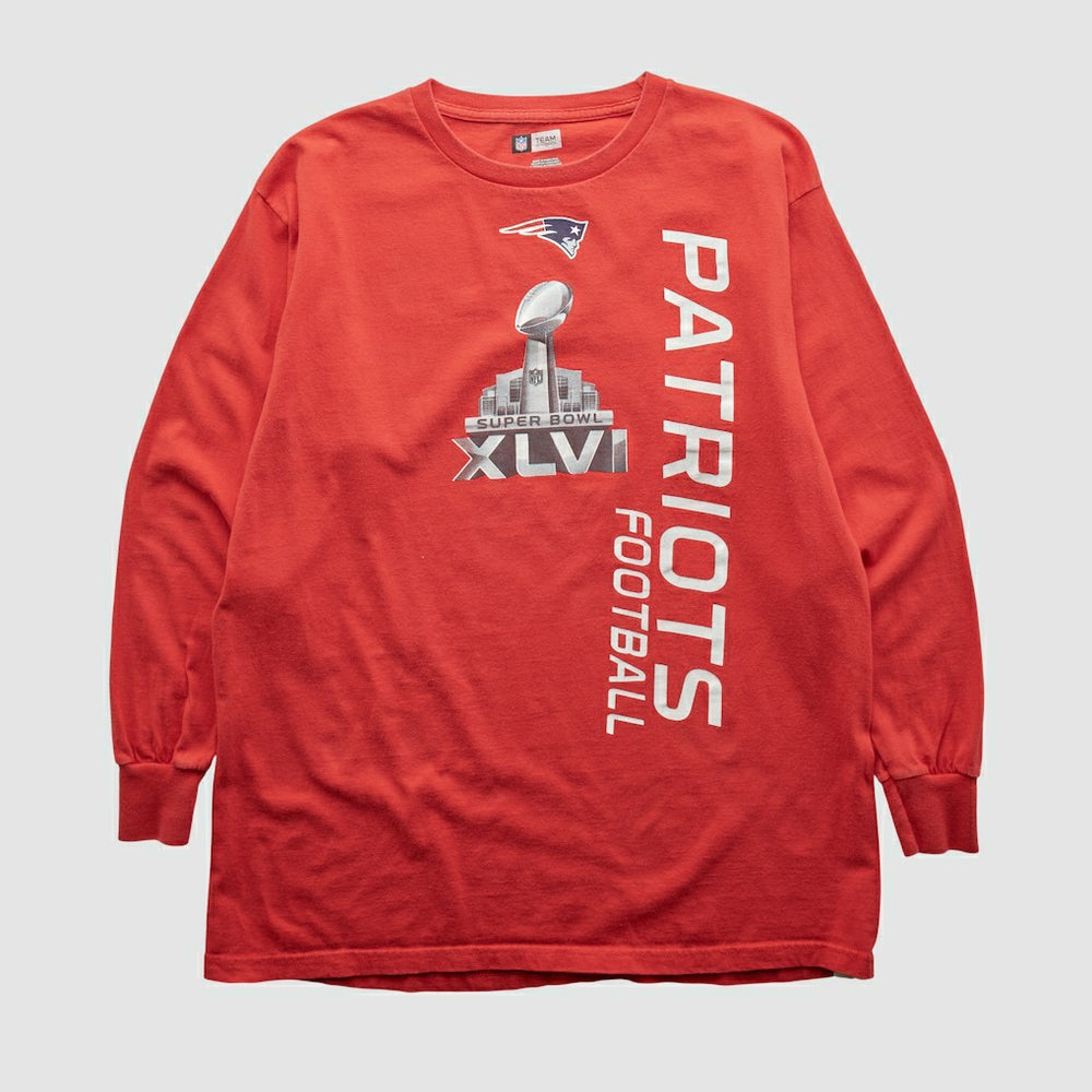 Fanatics New England Patriots NFL 2012 Long Sleeve T-shirt Red Vintage