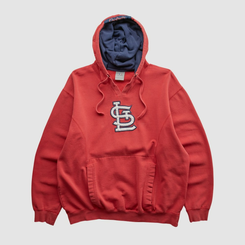 St. Louis Cardinals Genuine Merchandise 2000s Hooded Pullover Sweatshirt - Red - Vintage - Fanatics on Sale