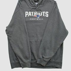 Fanatics New England Patriots Majestic 2010s Hooded Pullover Sweatshirt Charcoal Vintage