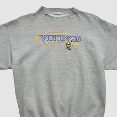 Fanatics Minnesota Vikings 90s Pullover Sweatshirt Heather Gray Vintage