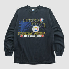 Fanatics Super Bowl XL Alstyle 2006 Long Sleeve T-shirt Black Vintage