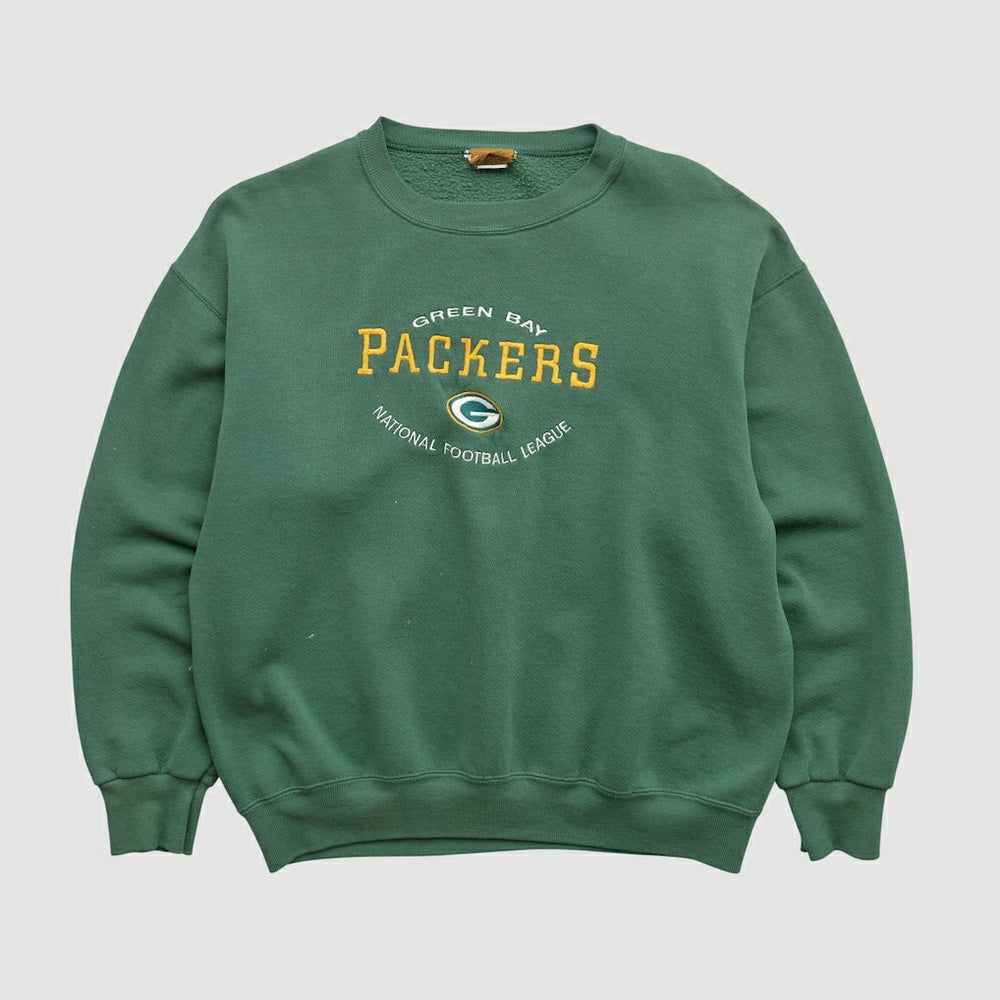 Fanatics Green Bay Packers Nutmeg 90s Pullover Sweatshirt Green Vintage