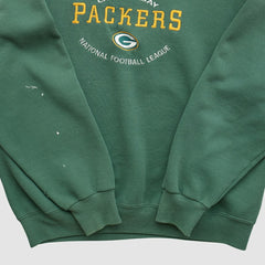 Fanatics Green Bay Packers Nutmeg 90s Pullover Sweatshirt Green Vintage