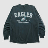 Fanatics Philadelphia Eagles NFL 2000s Long Sleeve T-shirt Charcoal Vintage