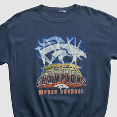 Fanatics Denver Broncos 1999 Pullover Sweatshirt Navy Vintage
