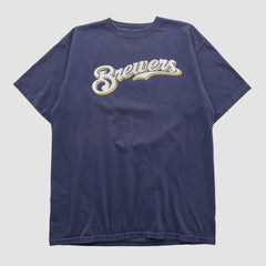 Milwaukee Brewers Majestic 2000s T-shirt - Navy - Vintage - Fanatics on Sale