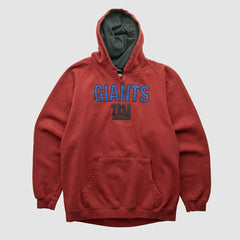 Fanatics New York Giants Reebok 2000s Hooded Pullover Sweatshirt Red Vintage