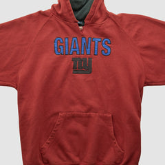Fanatics New York Giants Reebok 2000s Hooded Pullover Sweatshirt Red Vintage