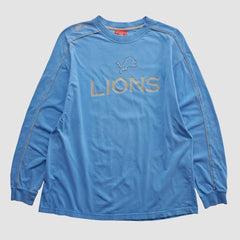Fanatics Detroit Lions NFL 2000s Long Sleeve T-shirt Light Blue Vintage