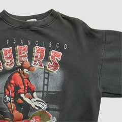 Fanatics San Francisco 49ers All Out Fan 90s Pullover Sweatshirt Black Vintage