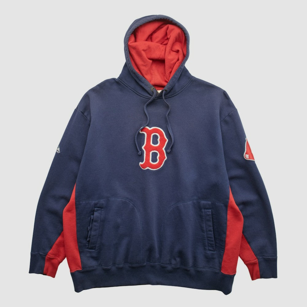 Boston Red Sox Majestic 2000s Hooded Pullover Sweatshirt - Navy - XVintage - Fanatics Online