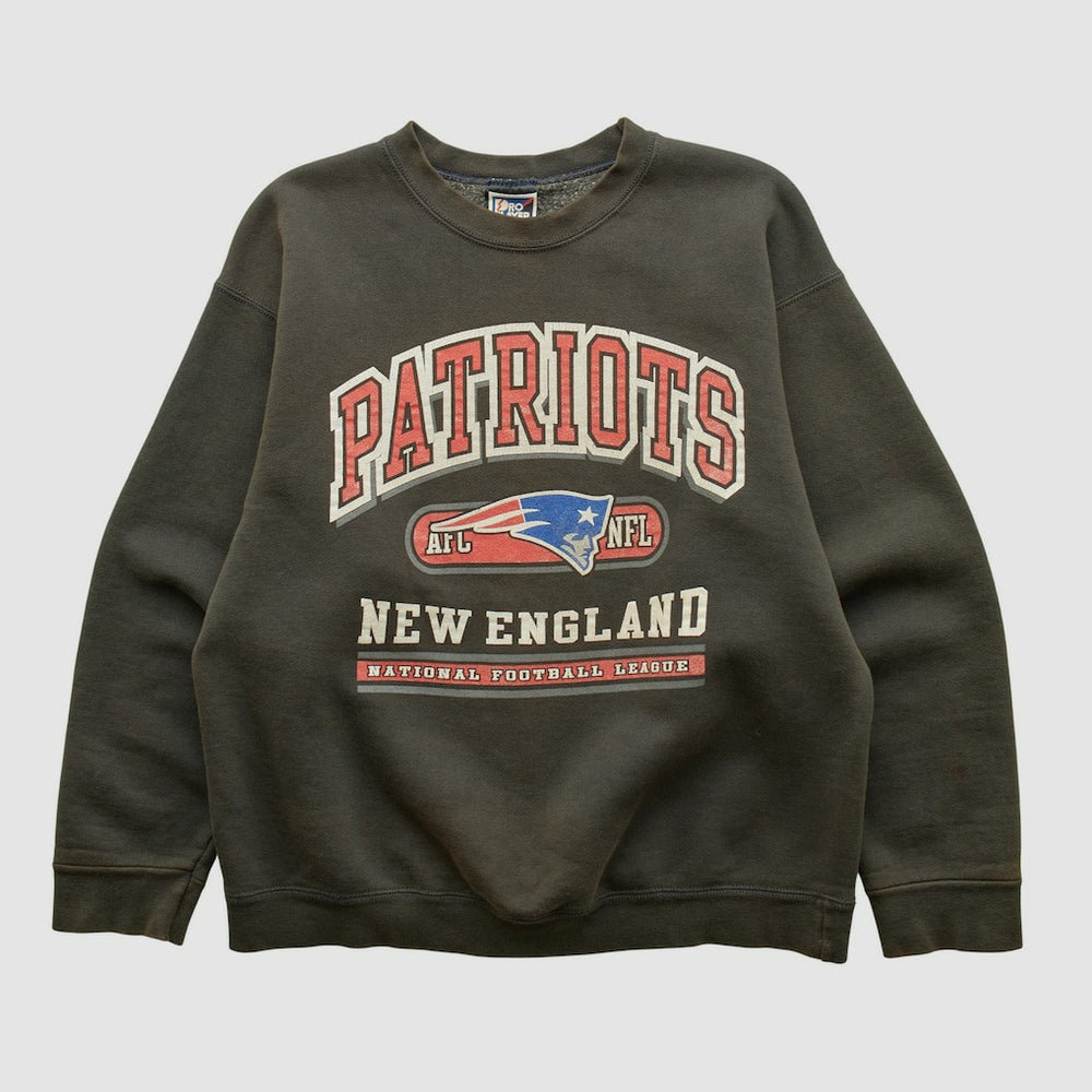 Fanatics New England Patriots Pro Player 90s Pullover Sweatshirt Charcoal Vintage