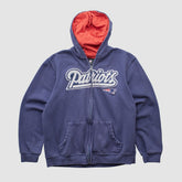 Fanatics New England Patriots NFL 2010s Hooded Full Zip Sweatshirt Navy Vintage