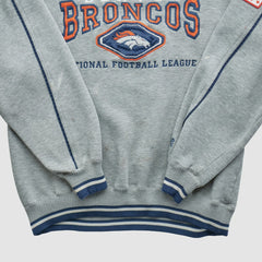 Fanatics Denver Broncos Lee Apparel 90s Pullover Sweatshirt Heather Gray Vintage
