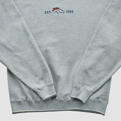 Fanatics Denver Broncos Champion 2000s Pullover Sweatshirt Heather Gray Vintage