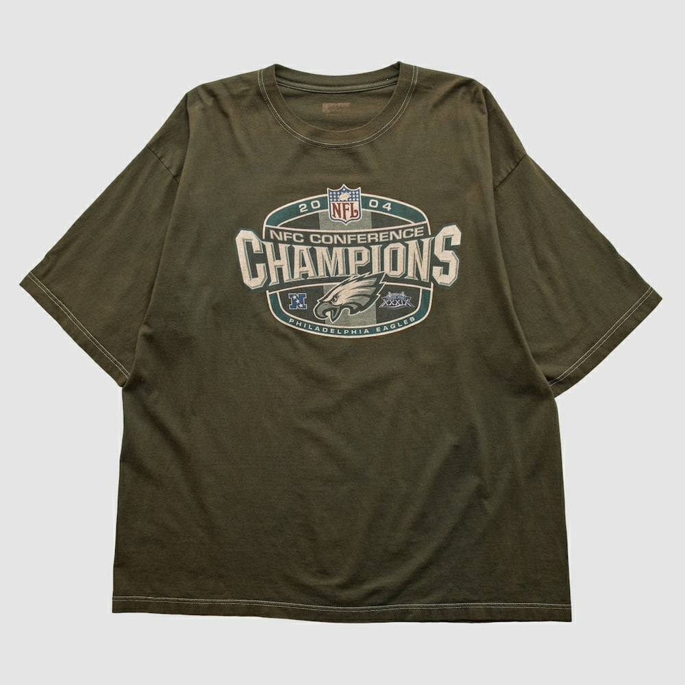 Fanatics NFC Conference Champs 2004 T-shirt Brown Vintage