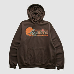 Fanatics Cleveland Browns NFL 2000s Hooded Pullover Sweatshirt Brown Vintage