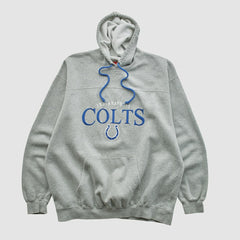 Fanatics Indianapolis Colts NFL 2000s Hooded Pullover Sweatshirt Heather Gray Vintage