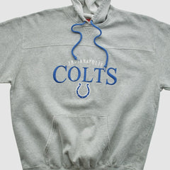 Fanatics Indianapolis Colts NFL 2000s Hooded Pullover Sweatshirt Heather Gray Vintage