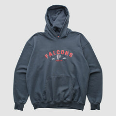 Fanatics Atlanta Falcons NFL 2000s Hooded Pullover Sweatshirt Black Vintage