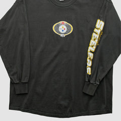 Fanatics Pittsburgh Steelers NFL 2000s Long Sleeve T-shirt Black Vintage