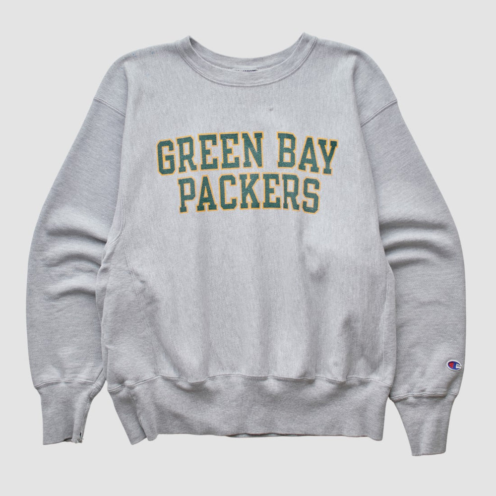 Fanatics Green Bay Packers Champion 2000s Pullover Sweatshirt Heather Gray Vintage