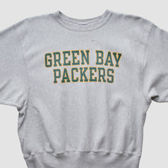 Fanatics Green Bay Packers Champion 2000s Pullover Sweatshirt Heather Gray Vintage