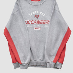 Fanatics Tampa Bay Buccaneers NFL 2000s Pullover Sweatshirt Heather Gray Vintage