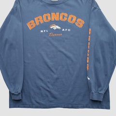 Fanatics Denver Broncos NFL 2000s Long Sleeve T-shirt Blue Vintage