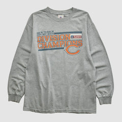 Fanatics Division Champions NFL 2006 Long Sleeve T-shirt Heather Gray Vintage