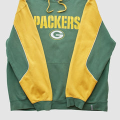 Fanatics Green Bay Packers Reebok 2010s Hooded Pullover Sweatshirt Green Vintage