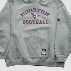 Fanatics Houston Texans NFL 2000s Hooded Pullover Sweatshirt Heather Gray Vintage