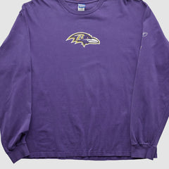 Fanatics Baltimore Ravens Reebok 2000s Long Sleeve T-shirt Purple Vintage