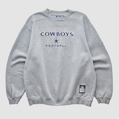 Fanatics Dallas Cowboys Reebok 2000s Pullover Sweatshirt Heather Gray Vintage