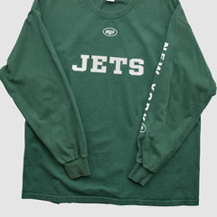Fanatics New York Jets NFL 2000s Long Sleeve T-shirt Green Vintage