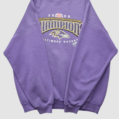 Fanatics Baltimore Ravens Tultex 2000 Pullover Sweatshirt Purple Vintage