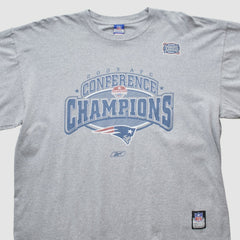 Fanatics New England Patriots Reebok 2003 Long Sleeve T-shirt Heather Gray Vintage