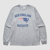 Fanatics New England Patriots Reebok 2000s Long Sleeve T-shirt Heather Gray Vintage